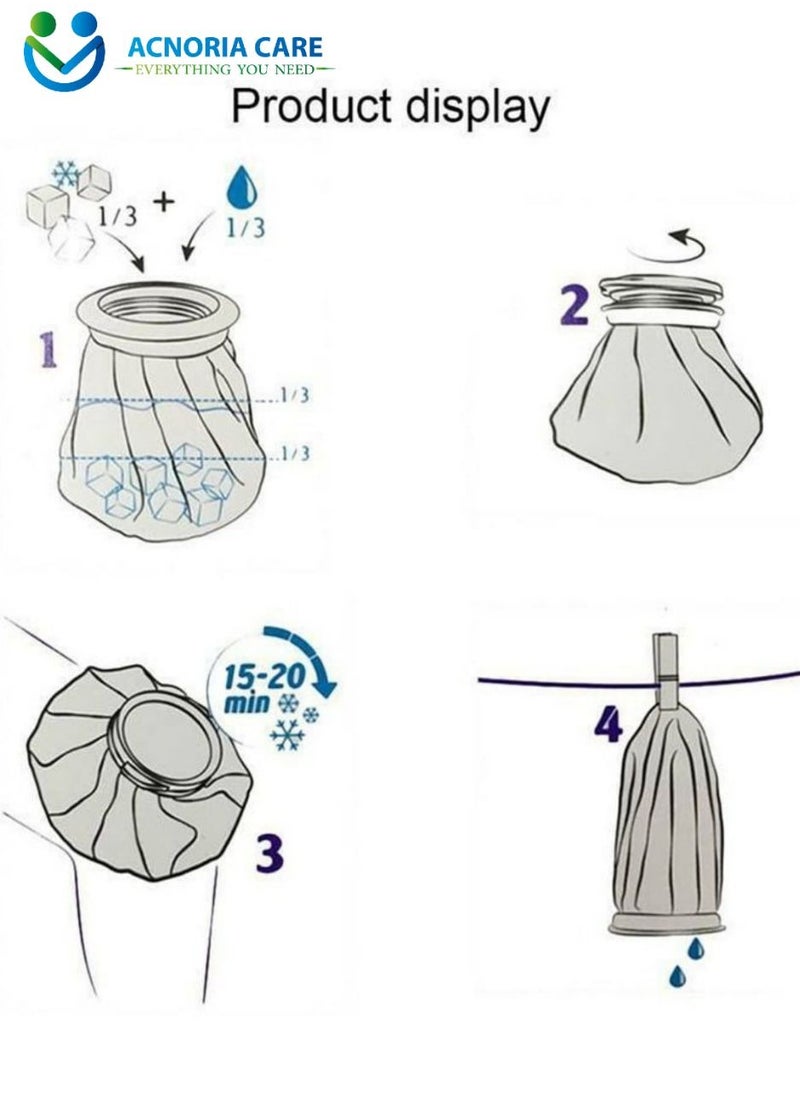 ACNORIA CARE - 9 Inch Cold And Hot  Ice Bag Pack for Pain Relief Reusable and Waterproof with Spill-Proof Lids and Durable Leak-Proof Materials - From Acnoria Care - Image 1