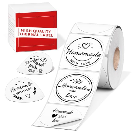 Memoking M220 Labels, M100/M110 Thermal Sticker Labels Round - 1.96"(50mm) Waterproof Label Refills Compatible with Phomemo M100, M110, M221, M250, M260 Label Maker, Original Sticker for DIY Thanks, Home Tag - Image 1