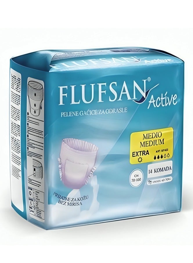 FLUFSAN Culotte Adult Diapers Medium Size (M) 14 Culottes(70-100 cm) Made in Italy - Image 1