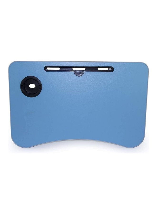 Portable Folding Laptop Table With iPad And Cup Holder Blue 28x60x40cm - Image 5