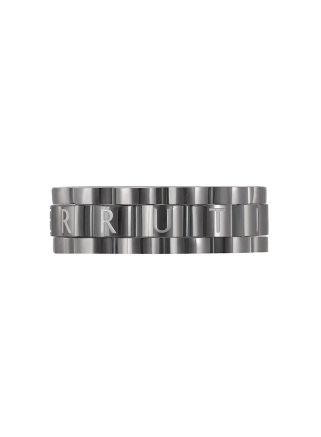 CERRUTI 1881 Paolo Triple Layer Grey Ring for Men 62