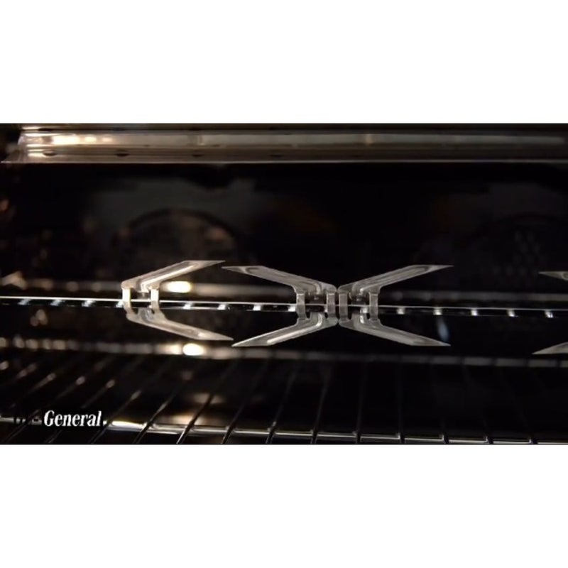 Freestanding 90x60cm 5 Burner Gas Cooking Ranger for home kitchens, stainless steel body, black tempered glass door, heavy-duty construction with auto ignition and SASO approval - Image 4