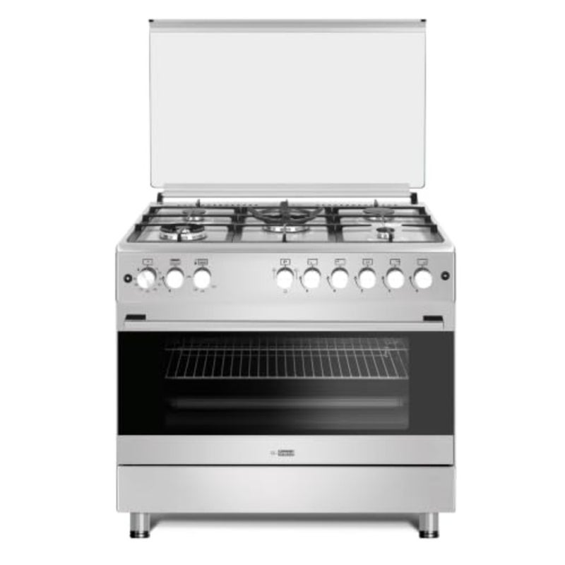 Freestanding 90x60cm 5 Burner Gas Cooking Ranger for home kitchens, stainless steel body, black tempered glass door, heavy-duty construction with auto ignition and SASO approval - Image 5