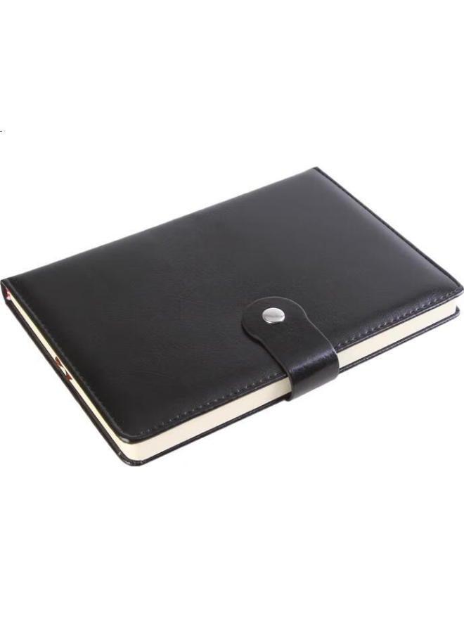 Shen Shi Shen J1025 Black A5/25K Classic Business Notebook With Buckle, Leather Cover, Meeting Notebook, Diary, Customizable - Image 3