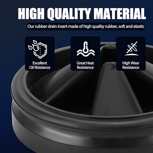 Funmit 3 3/8" Garbage Disposal Splash Guards Sink Baffle QCB-AM Replacement for InSinkErator Evolution Series, Upgraded Funmit Removable Quiet Collar Drain Plugs, Garbage Disposer Accessories, Black - Image 3