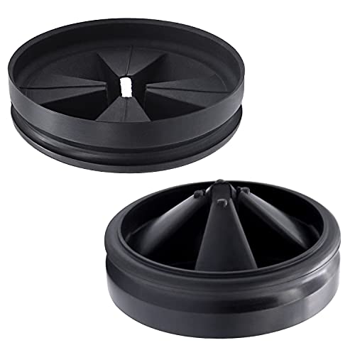Funmit 3 3/8" Garbage Disposal Splash Guards Sink Baffle QCB-AM Replacement for InSinkErator Evolution Series, Upgraded Funmit Removable Quiet Collar Drain Plugs, Garbage Disposer Accessories, Black - Image 1