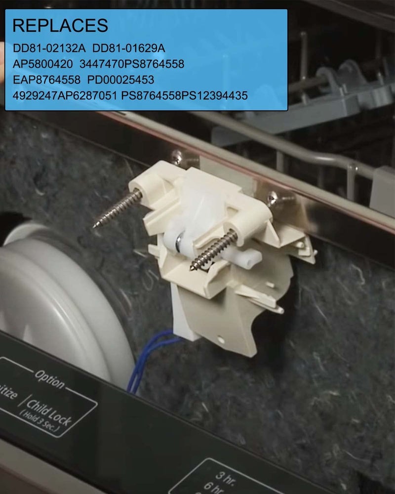 QAGGUM Upgraded DD81-01629A DD81-02132A Dishwasher Door Lock Switch Latch Fit for Samsung Dishwasher DW80F600UTB DW80F600UTS DW80F800UWS DW80F600UTW DW80F600UTW/AA DW80F800UWS DW80F800UWS/AA - Image 5