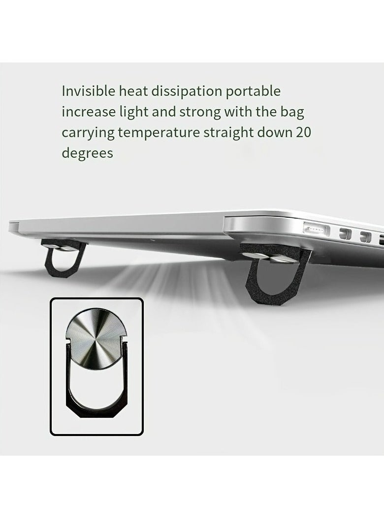Generic - 2pcs Laptop Stand, Laptop Holder Riser Computer Tablet Stand, Foldable Portable Desktop Holder Compatible,Enhanced Cooling, Foldable & Adjustable - Perfect for All Sizes Notebook, Compact - Image 1