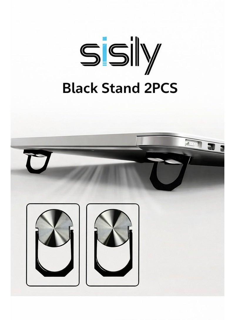 Sisily 2-Pack Foldable Laptop Stand, Adjustable Portable Computer and Tablet Holder with Enhanced Cooling, Compatible with All Notebook Sizes - Image 1