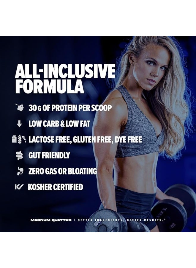 Magnum QUATTRO Magnum Nutraceuticals Whey Protein Powder, Vanilla Soft Serve Ice Cream 2lb – Premium Protein Isolate Blend for Muscle Growth & Recovery - Image 5