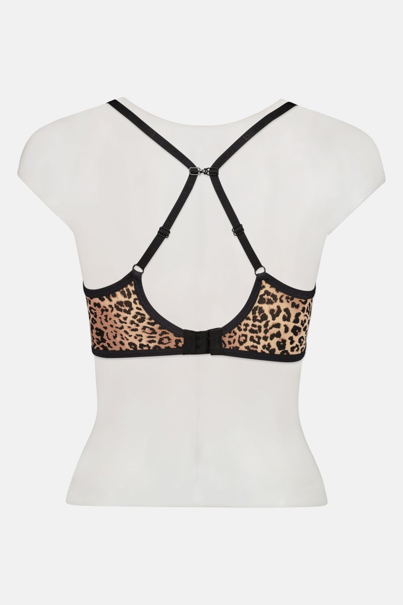 bebe Women 3 Pack Animal Print Padded Convertible Bra, Multicolor - Image 4