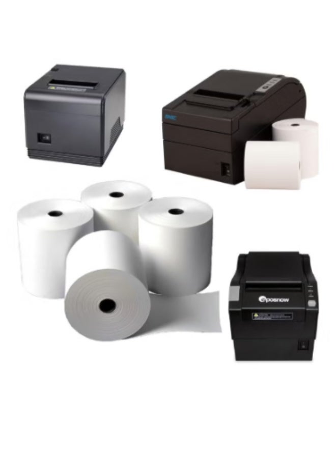 Terabyte 5-Piece Thermal Paper 80X80 size Receipt Rolls Set - Image 1