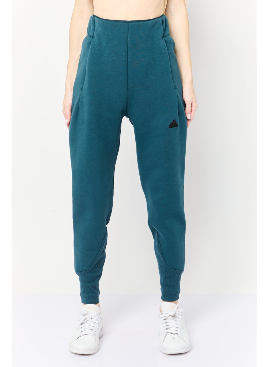 Adidas Women Sportswear Fit Pull On 7/8 Training Leggings, Teal Blue  - Image 1