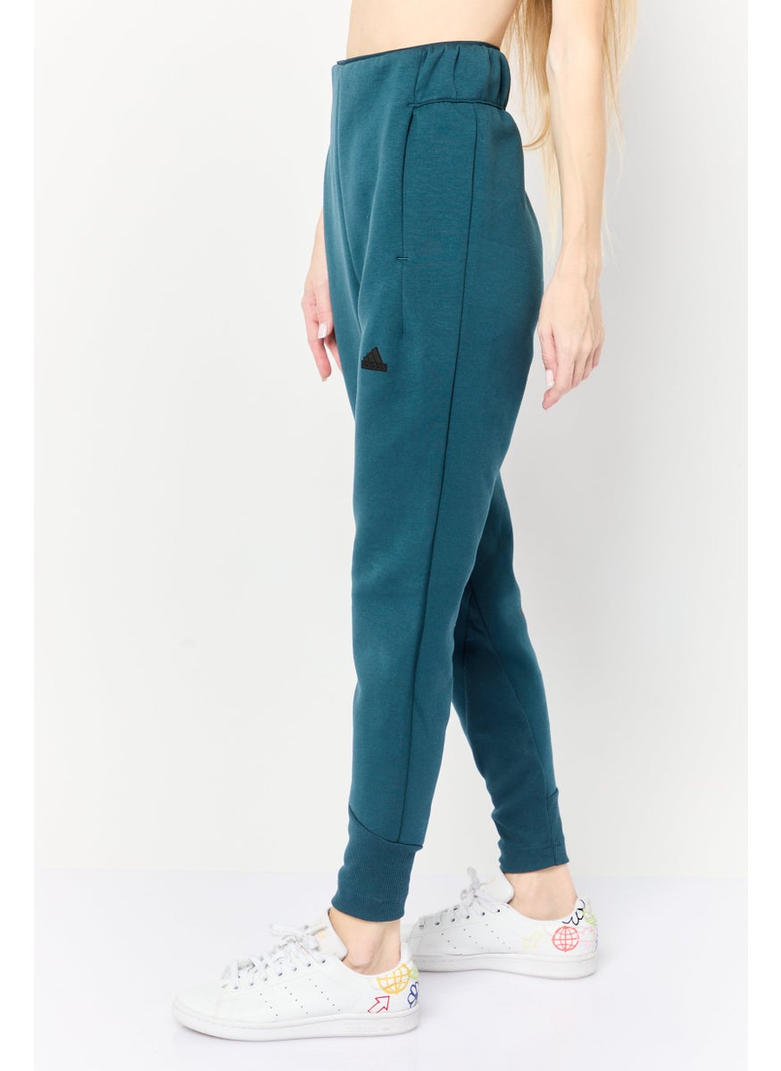 Adidas Women Sportswear Fit Pull On 7/8 Training Leggings, Teal Blue  - Image 2