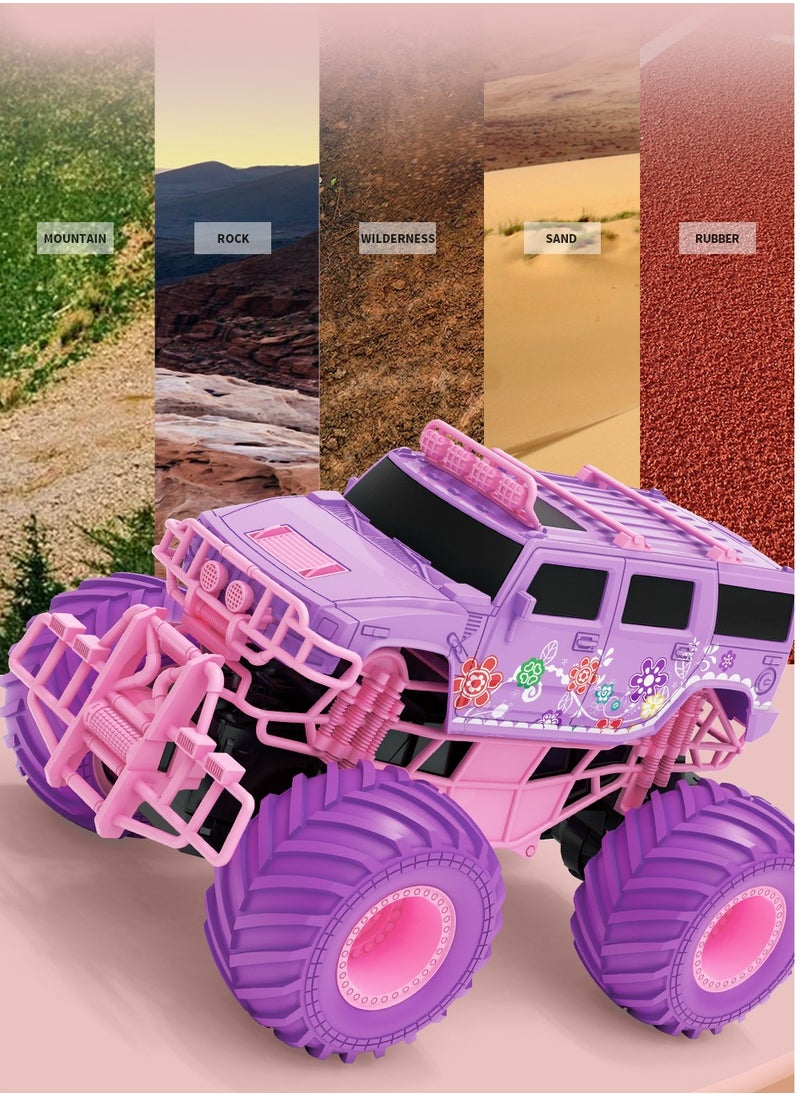 All-terrain pink wireless remote control big foot climbing Hummer car  - Image 2