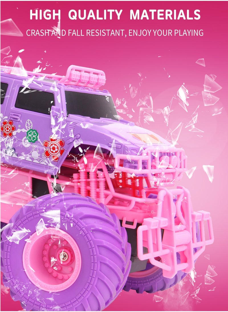 All-terrain pink wireless remote control big foot climbing Hummer car  - Image 4