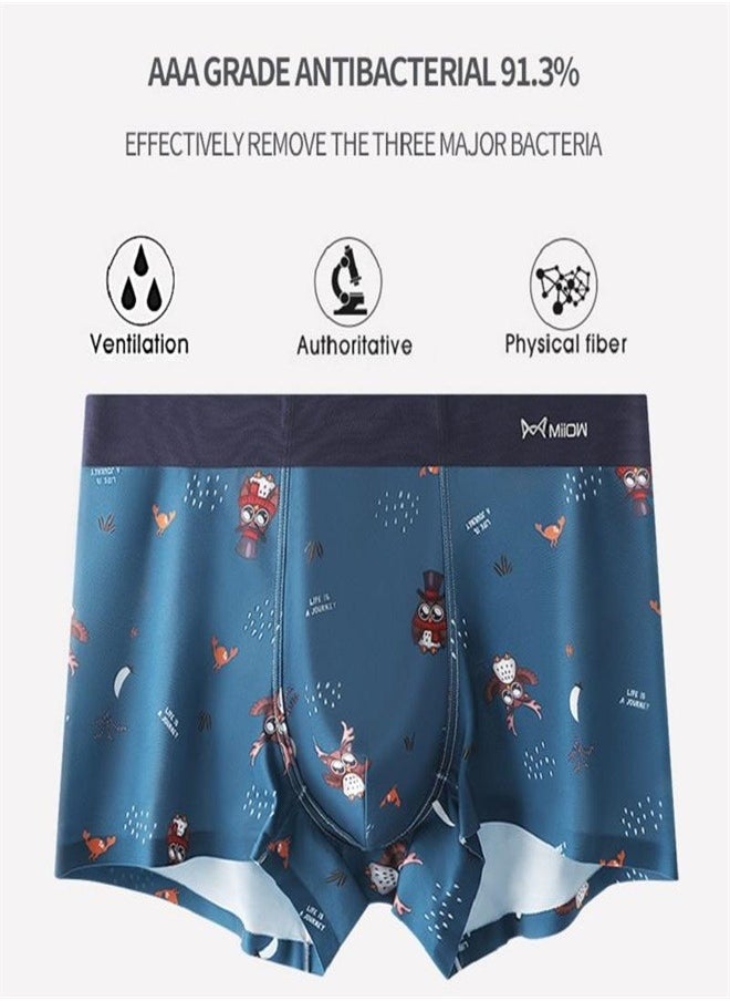 MIIOW - 3Pcs  Men Underwear Boxers Shorts Animal Print Boxershorts Cotton Man Boxer Soft Male Panties Breathable Trunks - Image 1