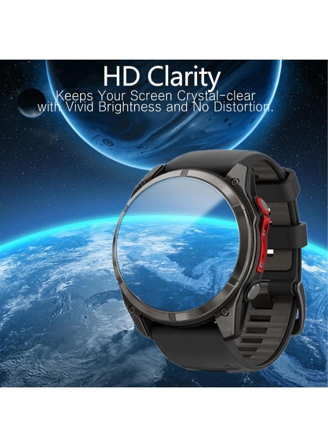 2 Pack Screen Protector for Garmin Fenix 8 Solar 47mm, 9H Tempered Glass Film Anti-Scratch for Garmin Smartwatch - Image 5