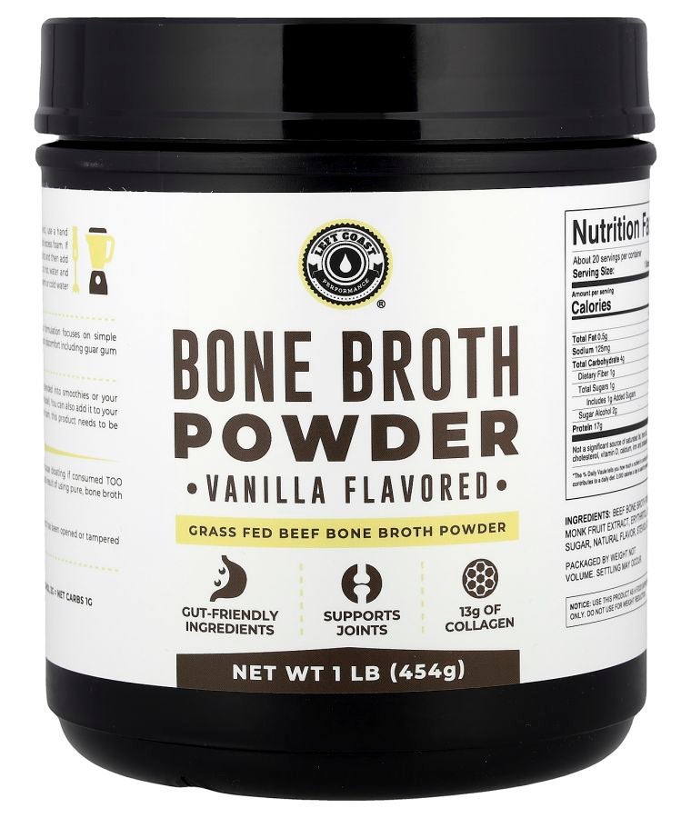 Left Coast Performance Bone Broth Powder Vanilla 1 lb (454 g)
