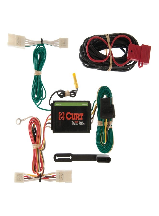 CURT 55400 Vehicle-Side Custom 4-Pin Trailer Wiring Harness, Fits Select Toyota Highlander, Hyundai Azera Sedan V6 - Image 1