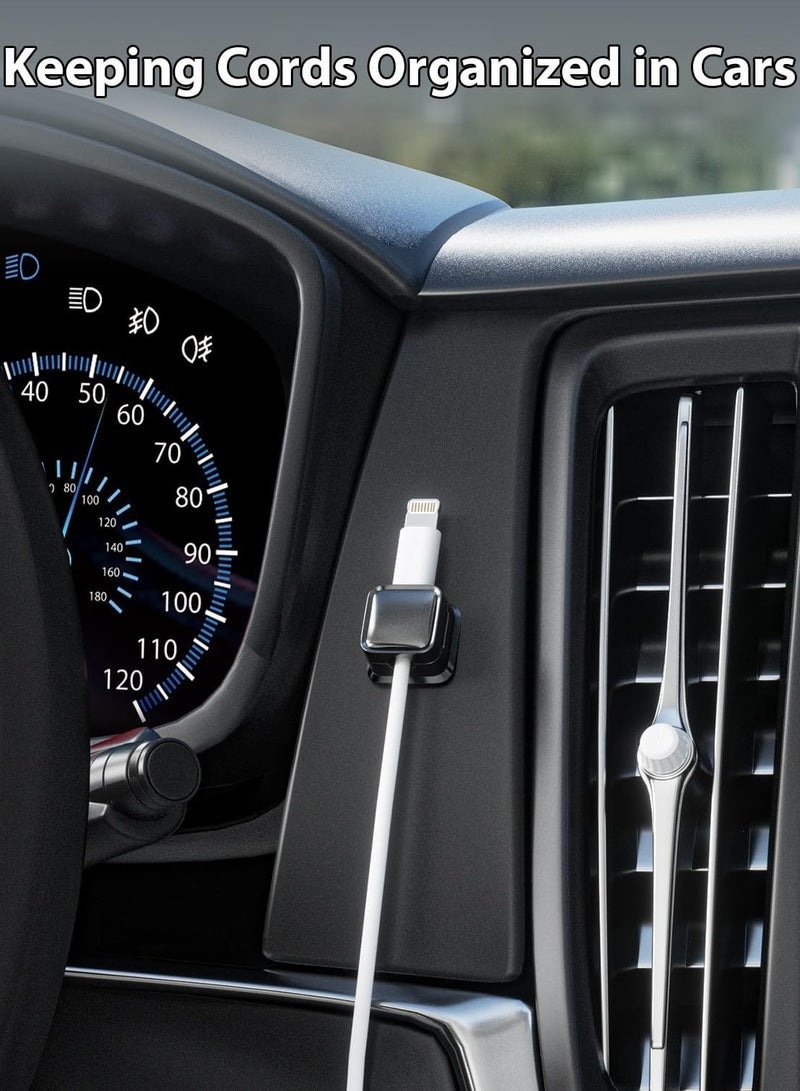 OHAHO 6 Pack Magnetic Cord Organizer - Adjustable Cable Clips for Desk Nightstand Wall & Car | Strong Adhesive Wire Holder for Phone Computer & Office Cable Management Durable Cord Holder for Home Use - Image 3