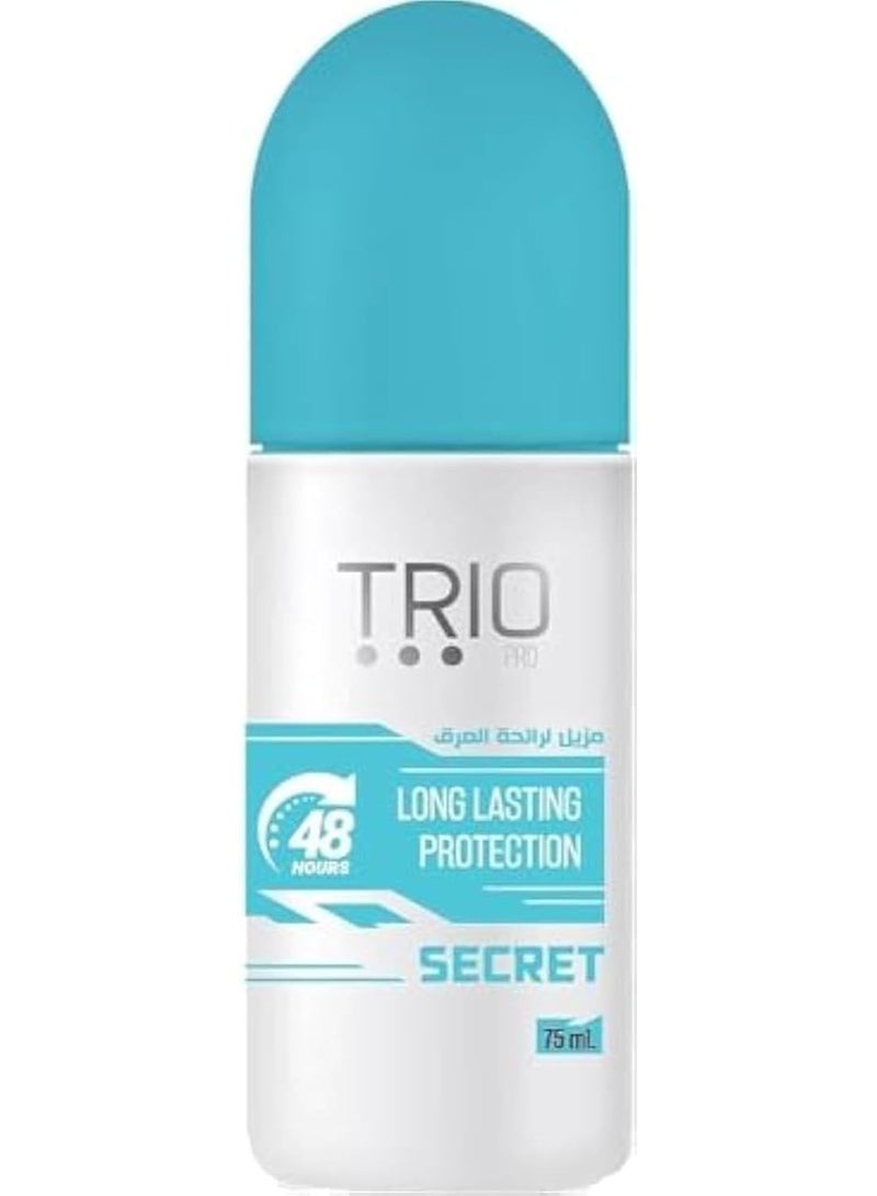 Trio Long Lasting Protection Roll-On Deodorant- secret 75ml
