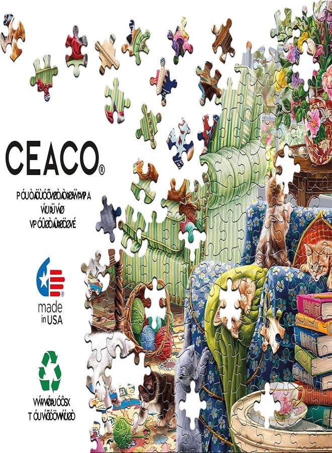 Ceaco - Paws Gone Wild - Kitty Chaos - 500 Piece Jigsaw Puzzle - Image 5