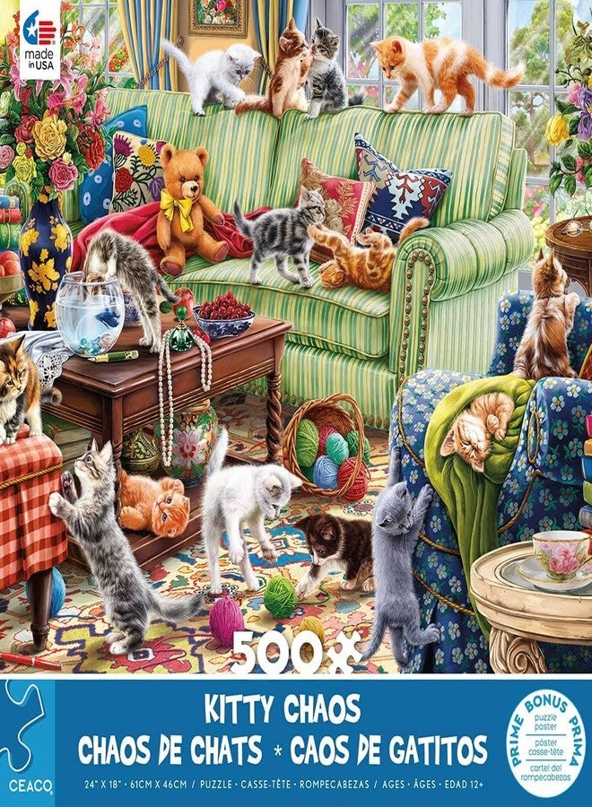 Ceaco - Paws Gone Wild - Kitty Chaos - 500 Piece Jigsaw Puzzle - Image 3