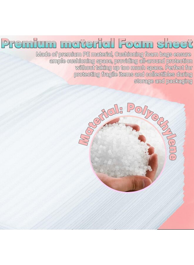 100 Pack Foam Pouches for Packing Dishes – Cushion Foam Sleeves for Moving, Plate & Glass Protector, Dish Packing Supplies, Durable Sheets for Safe Transport(8x12x0.04 inch) - Image 2
