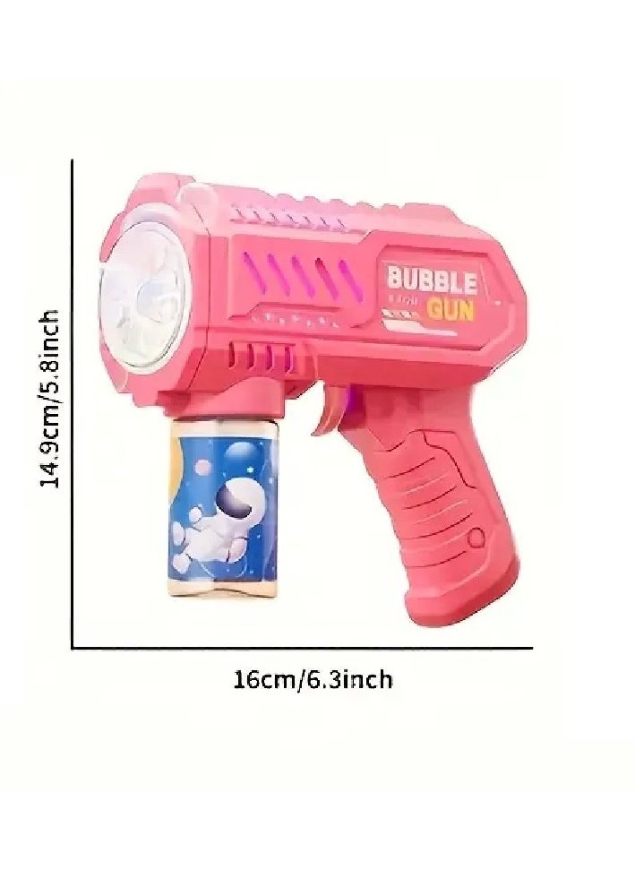 MASIA Automatic Electric Bubble Gun – Pink – Includes 4 Batteries and 2 Bubble Solution Bottles – Perfect for Outdoor Parties, Weddings, Eid, and Birthday Gift  - Image 2