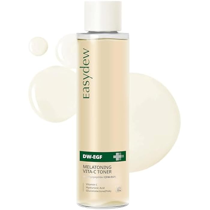 EASYDEW DW-EGF Peptide M Vita-C Toner – Revitalizing Exfoliating Hydrating Toner for Sensitive Skin with Glutathione, Vitamin C, Niacinamide and PHA - Skin Softening & Clearing Booster, 5.07 fl.oz. - Image 1