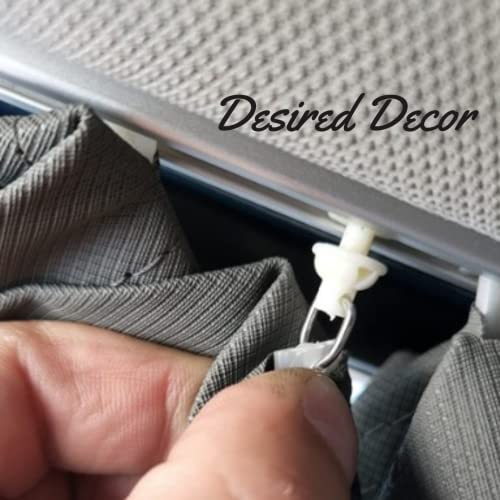 Desired Decor Shuttle M Channel Curtain Track Runner, Glider, Accessories - Plastic Slider with Hooks (20 Nos) - Image 4