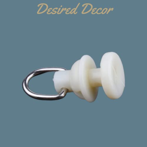 Desired Decor Shuttle M Channel Curtain Track Runner, Glider, Accessories - Plastic Slider with Hooks (20 Nos) - Image 2