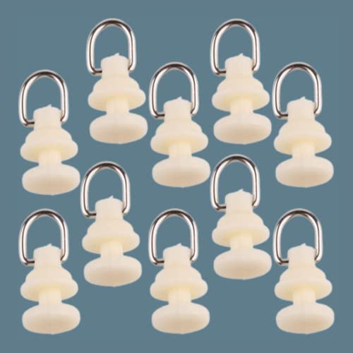 Desired Decor Shuttle M Channel Curtain Track Runner, Glider, Accessories - Plastic Slider with Hooks (20 Nos) - Image 1
