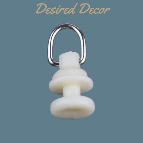 Desired Decor Shuttle M Channel Curtain Track Runner, Glider, Accessories - Plastic Slider with Hooks (20 Nos) - Image 3