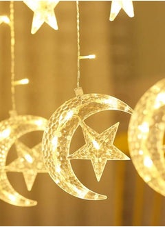 Salla Moon Star Curtain LED Lights Ramadan Décor 2.5M  - Image 3