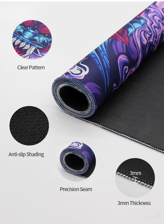 Beauenty Mousepads 900x400x3mm Large Mouse Pad Extended Gaming Non-Slip Rubber Base Office Desk Keyboard Mouse Pads Black - Image 5