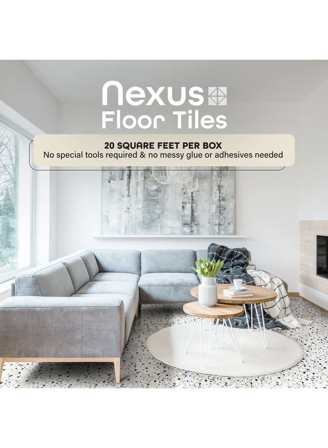Achim Home Furnishings Nexus Self Adhesive 12-Inch Vinyl Floor Tiles, 20 Tiles - 12" x 12", Mosaic Slate Pattern - Peel & Stick, DIY Flooring for Kitchen, Dining Room, Bedrooms & Bathrooms by Decor - Image 2