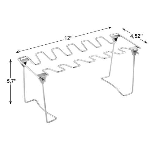 RTT Chicken Leg And Wing Rack For Grill Smoker Oven - Easy To Use 14 Slots Chicken Leg Rack - High Grade Stainless Steel Chicken Wing Rack Chicken Drumstick Holder For Perfect Cook - Image 2