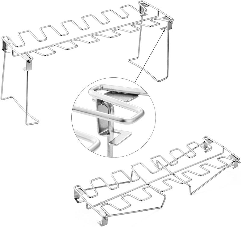 RTT Chicken Leg And Wing Rack For Grill Smoker Oven - Easy To Use 14 Slots Chicken Leg Rack - High Grade Stainless Steel Chicken Wing Rack Chicken Drumstick Holder For Perfect Cook - Image 3