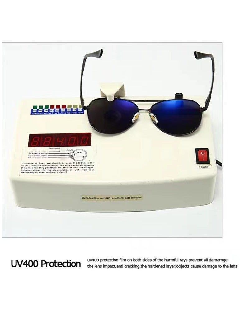 POLICE Men Driving Polarized Sunglasses with UV 400 Protection Sun Glasses Black Gold  - Image 2