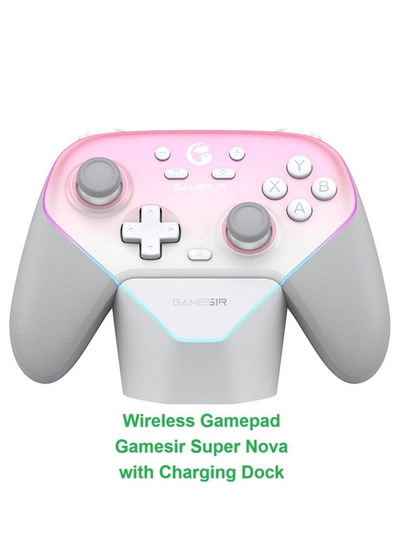 Generic Wireless Gamepad Gamesir Super Nova Bluetooth Multiplatform Game Controller compatible with PC, Steam, Switch, iOS, Android Hall Stick Hall Effect Triggers RGB Lighting Vibertion. Programmable 1000H  - Image 1