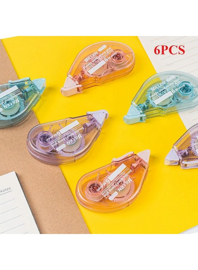 6pcs Double Sided Tape Roller 26ft x 0 31in Adhesive Runner for Scrapbooking Crafts Gift Wrapping - Image 1