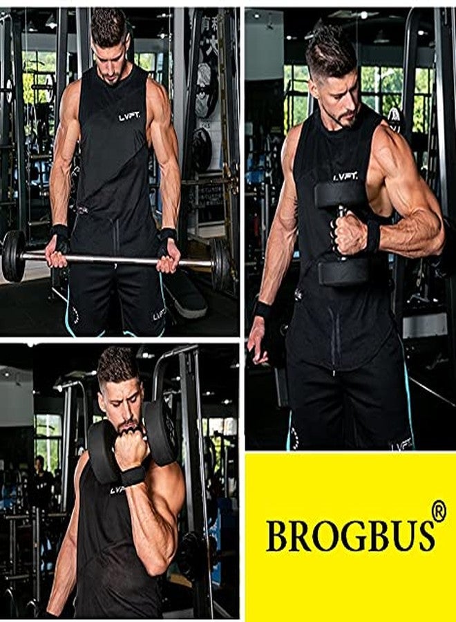 BROGBUS Neoprene Weight Lifting Workout Gym Gloves With Wrist Support For Men And Women (Medium, Black) - Image 5