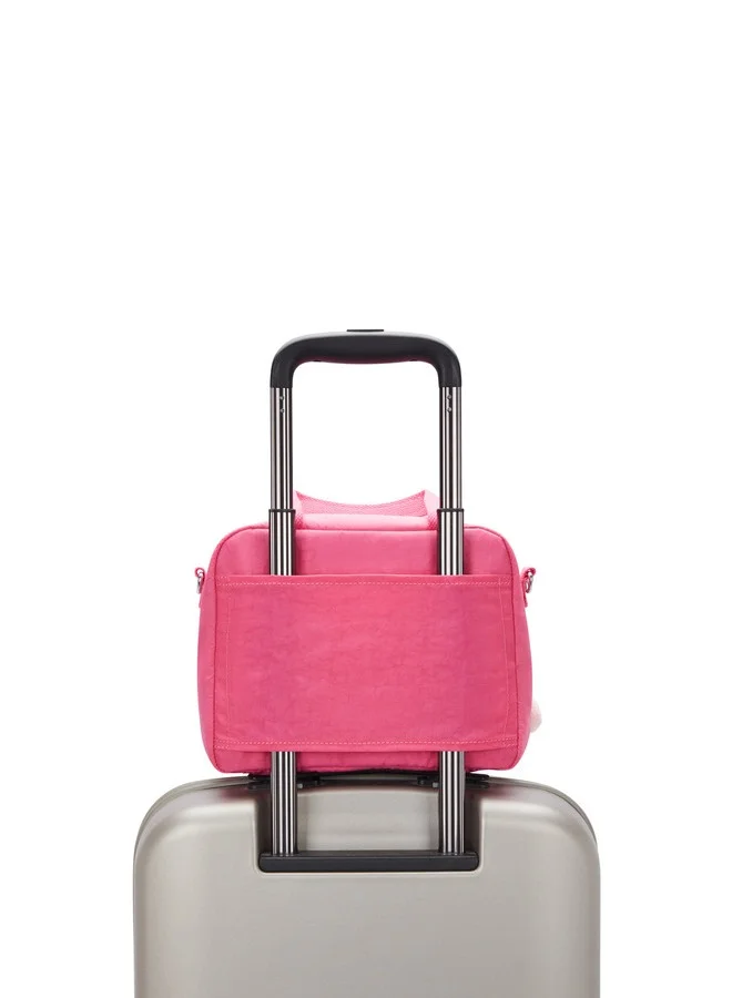 kipling Miyo Happy Pink C Large Lunch Bag With Trolley Sleeve