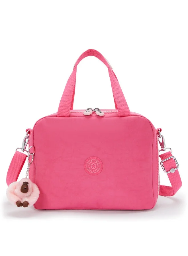 kipling Miyo Happy Pink C Large Lunch Bag With Trolley Sleeve