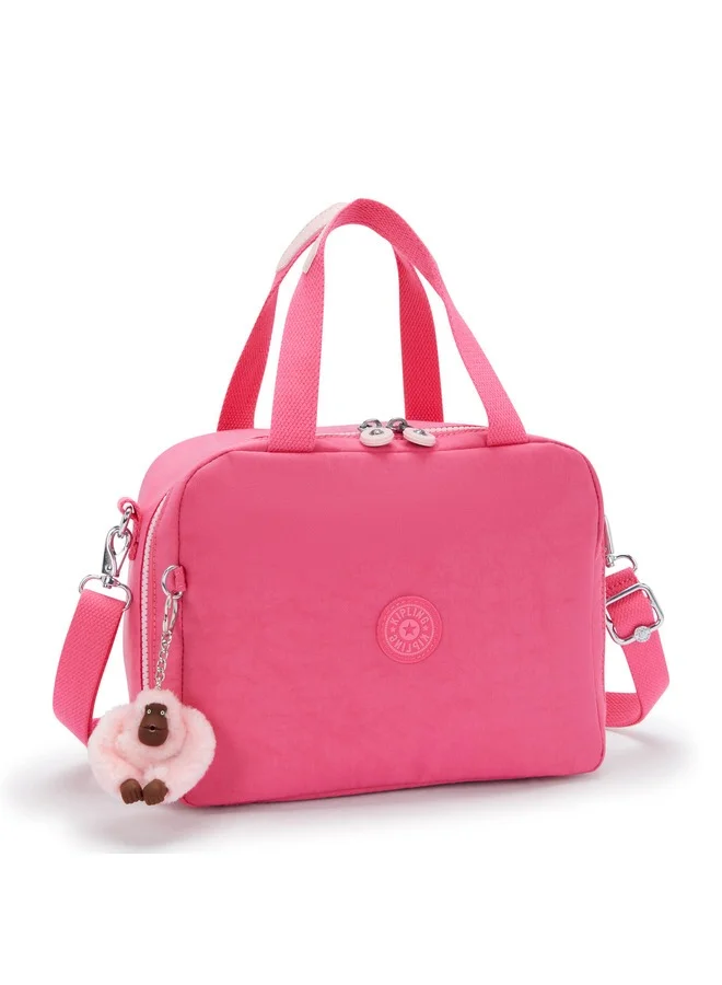 kipling Miyo Happy Pink C Large Lunch Bag With Trolley Sleeve