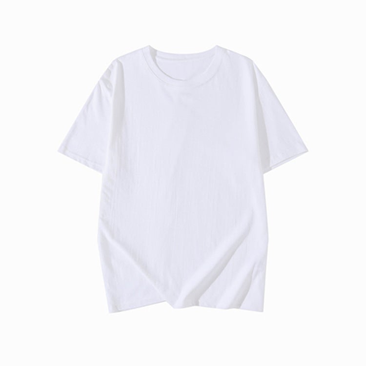 Good quality cotton! 250g Heavy Cotton White Short-sleeved T-shirt Xinjiang Cotton Soft Waxy Skin-friendly Loose Simple Top - Image 1