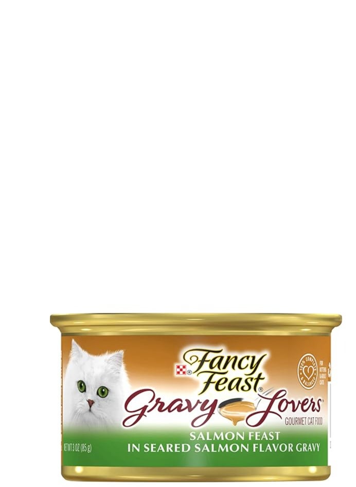Purina Fancy Feast - Purina Fancy Feast Gravy Lovers Salmon Feast in Seared Salmon Flavor Gravy Can 85g (24 Cans) - Image 1