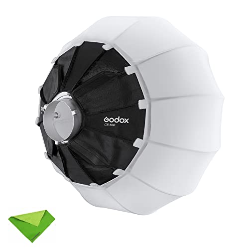GODOX CS50D Lantern Softbox 50cm20inch OmniDirectional Light Modifier Bowens Mount for Godox SL60W SL150 II UL150 VL150 Light for Video Recording Live Streaming and Film Making - Image 1